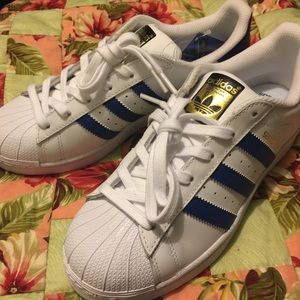 Adidas Superstars Foundation Shoes Blue/White 7.5